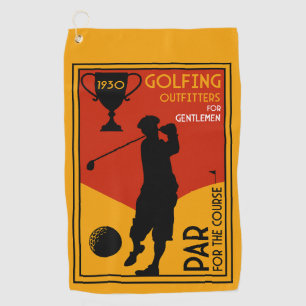 Serviette De Golf Art classique du golf des années 30