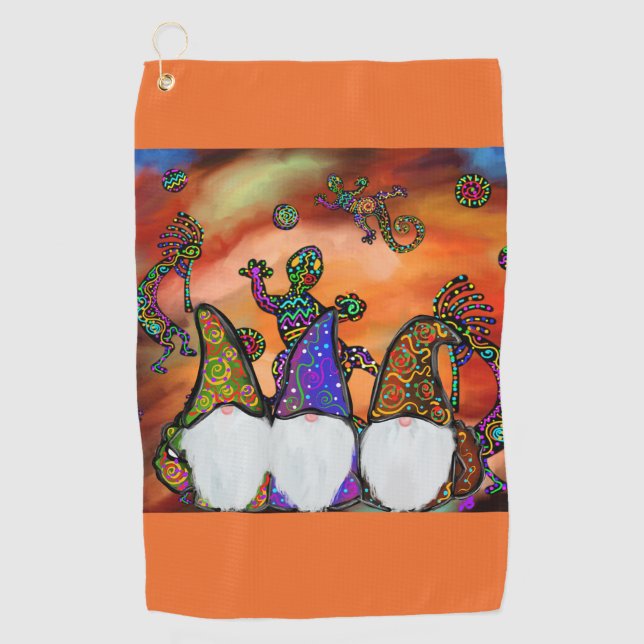 Serviette De Golf Art Gnome (Devant)