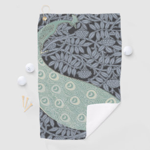 Serviette De Golf Art Nouveau Peacock Classic Vintage Bird