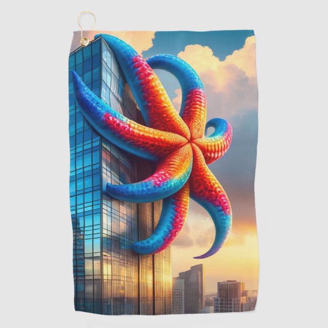 Serviette De Golf Art Starfish (Devant)