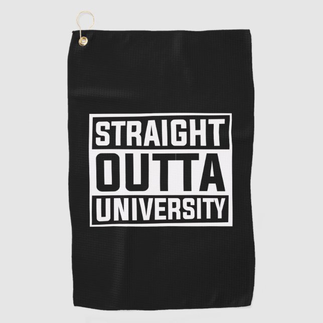 Serviette De Golf Art | Université Stright Outta (Devant)