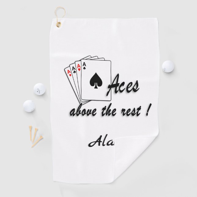 Serviette De Golf As au-dessus du reste Personnalisé (En situation)