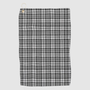 Serviette De Golf Ash Grey Blackwatch Campbell Tartan Plaid