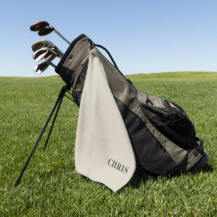Serviette de golf au lait d'amande personnalisée