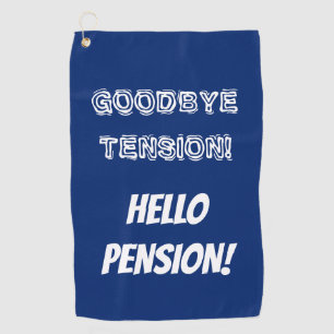 Serviette De Golf Au revoir retraite drôle de pension de tension