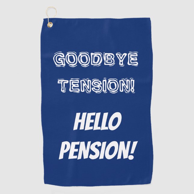 Serviette De Golf Au revoir retraite drôle de pension de tension (Devant)