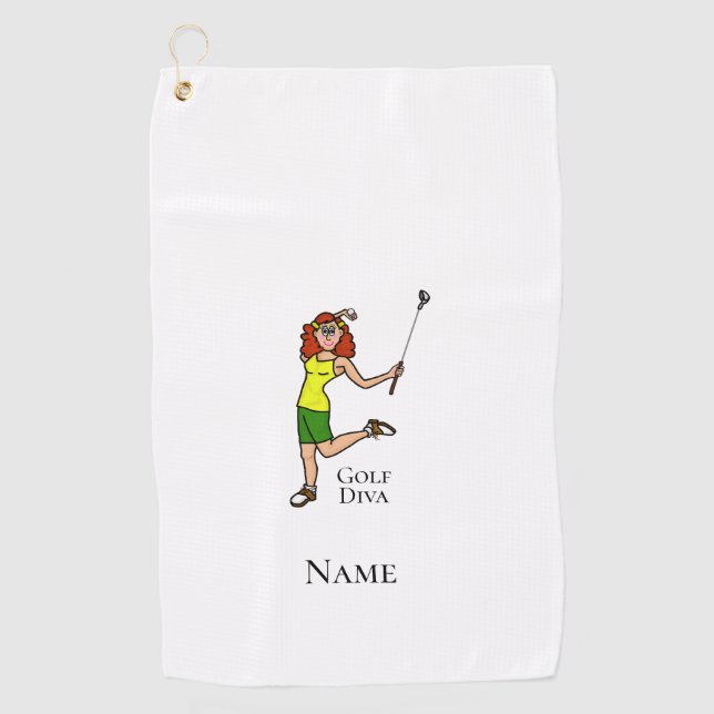 Serviette De Golf Auburn Female Golf Diva Golf Serviette (Devant)