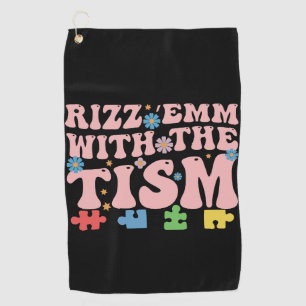 Serviette De Golf Autisme Drôle Rizz Em Avec Le Tism Meme Autistique