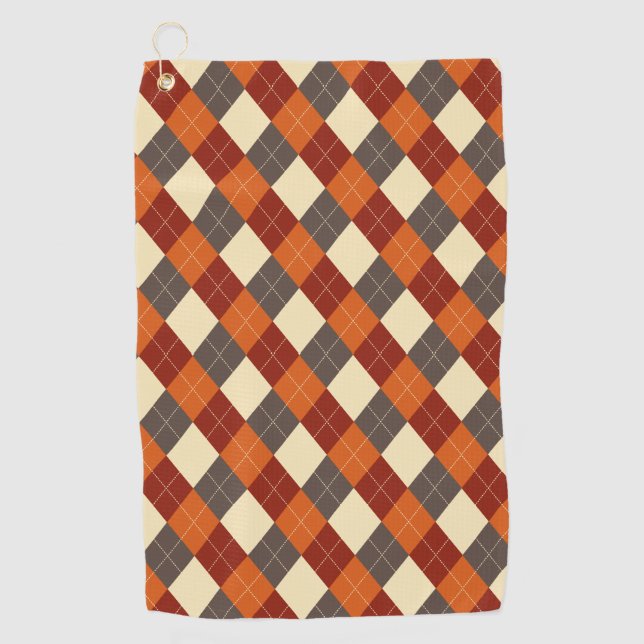 Serviette De Golf Automne/Automne En vichy motif (Devant)
