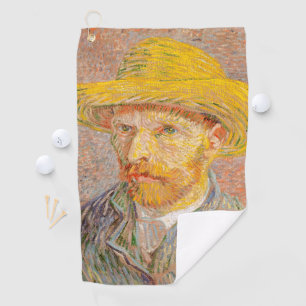 Serviette De Golf Autoportrait de Vincent Van Gogh avec chapeau de p