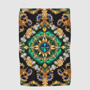 Serviette de golf aux couleurs brésiliennes