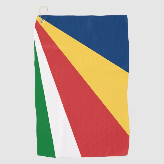 Serviette de golf aux couleurs des Seychelles (Devant)