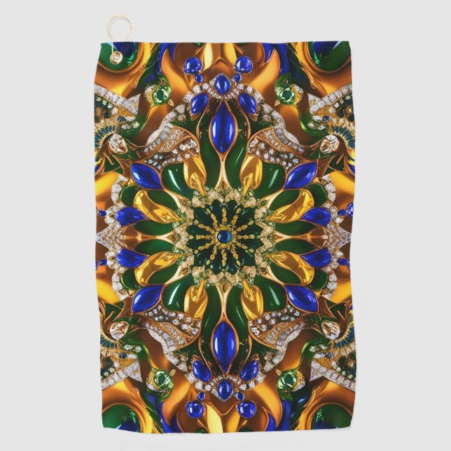 Serviette de golf aux couleurs du Brésil (Devant)