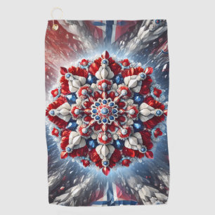 Serviette de golf aux couleurs norvégiennes