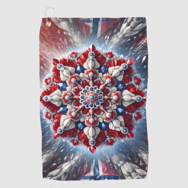 Serviette de golf aux couleurs norvégiennes (Devant)