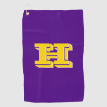 Serviette de golf aux couleurs universitaires viol