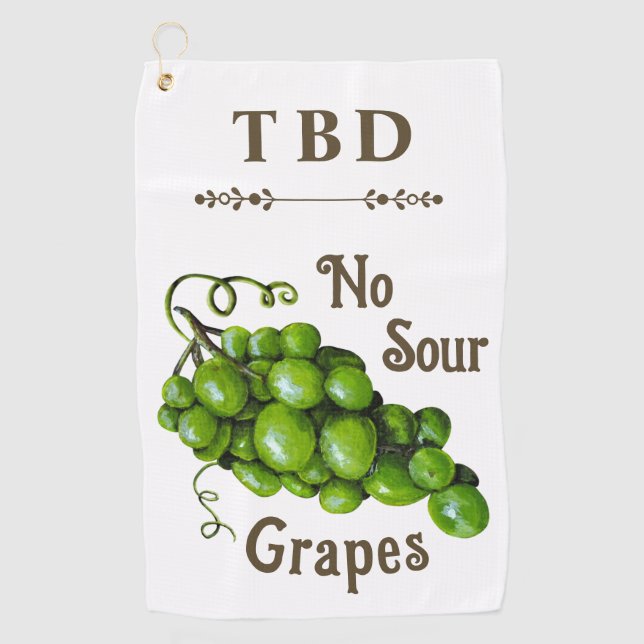 Serviette de golf aux raisins (Devant)