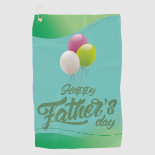Serviette de golf avec ballons sur elle Bonne Fête