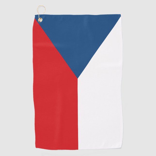 Serviette de golf avec drapeau de Czechia (Devant)