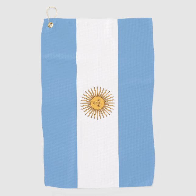 Serviette de golf avec drapeau de l'Argentine (Devant)