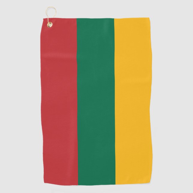 Serviette de golf avec drapeau de Lituanie (Devant)