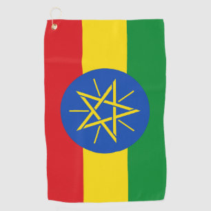 Serviette de golf avec drapeau d'Ethiopie