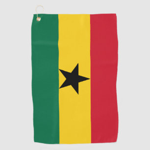 Serviette de golf avec drapeau du Ghana