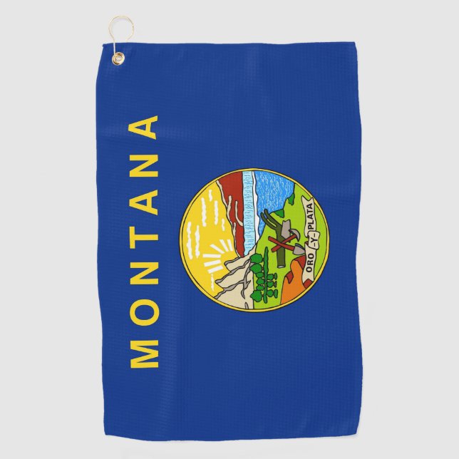 Serviette de golf avec drapeau du Montana (Devant)