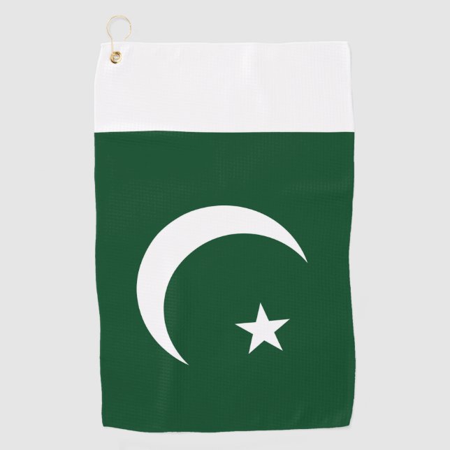Serviette de golf avec drapeau du Pakistan (Devant)
