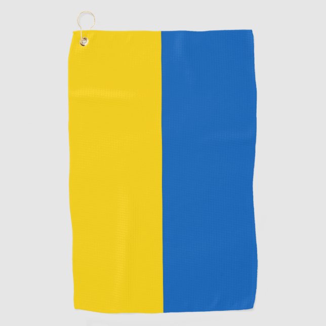 Serviette de golf avec drapeau d'Ukraine (Devant)