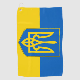 Serviette de golf avec drapeau d'Ukraine