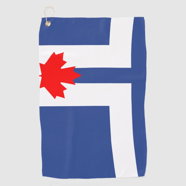 Serviette de golf avec le drapeau de Toronto, Cana (Devant)