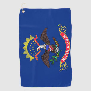 Serviette de golf avec le drapeau du Dakota du Nor