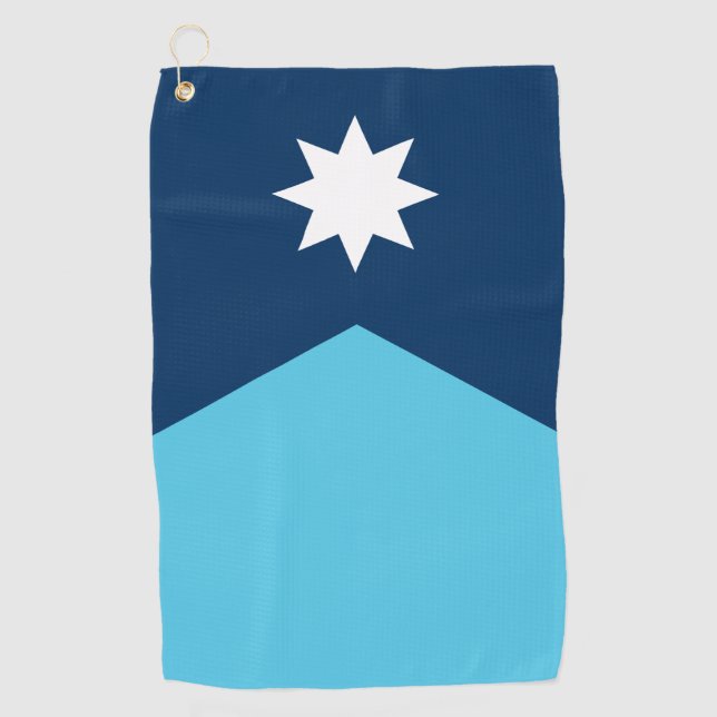 Serviette de golf avec le drapeau du Minnesota, Ét (Devant)