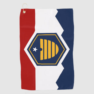 Serviette de golf avec le nouveau drapeau de l'Uta