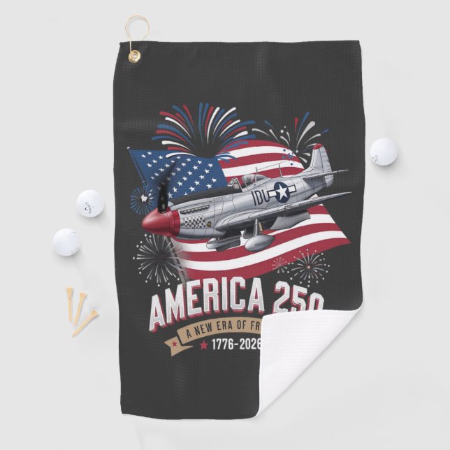 Serviette De Golf Avion du 250e anniversaire de l'Amérique (En situation)
