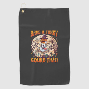 Serviette De Golf Avoir un moment de citrouille funky Halloween Fant