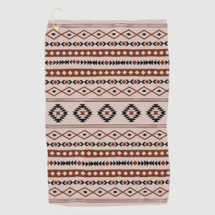 Serviette De Golf Aztec Black Browns Taupe Mixte Motifs Motif