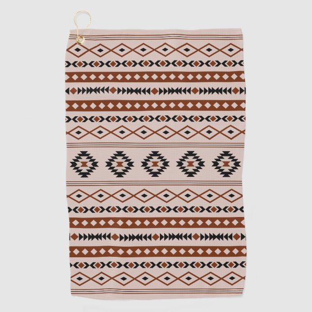 Serviette De Golf Aztec Black Browns Taupe Mixte Motifs Motif (Devant)