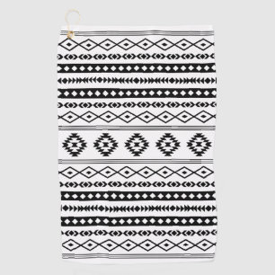 Serviette De Golf Aztec noir sur blanc Motifs mélangés Motif
