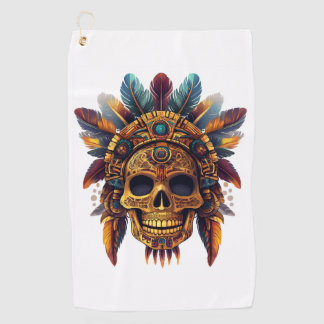 Serviette De Golf Aztec Skull Relic