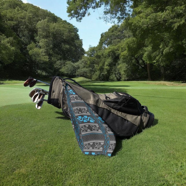 Serviette De Golf aztèque bleu africain (Golf Towel)