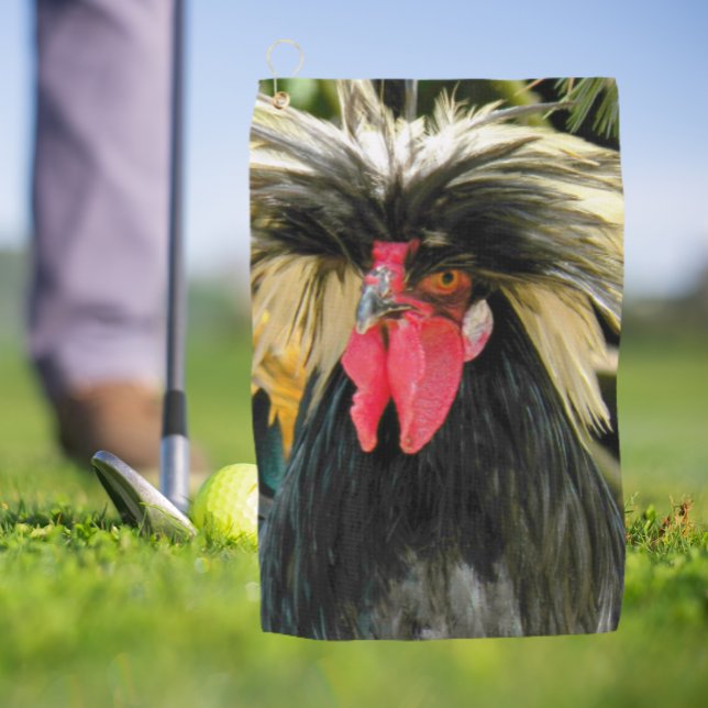 Serviette De Golf Bad Hair Chicken Photo (In Situ Golfer)