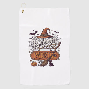 Serviette De Golf Balai Parking Halloween Sorcière Chapeau Manche No