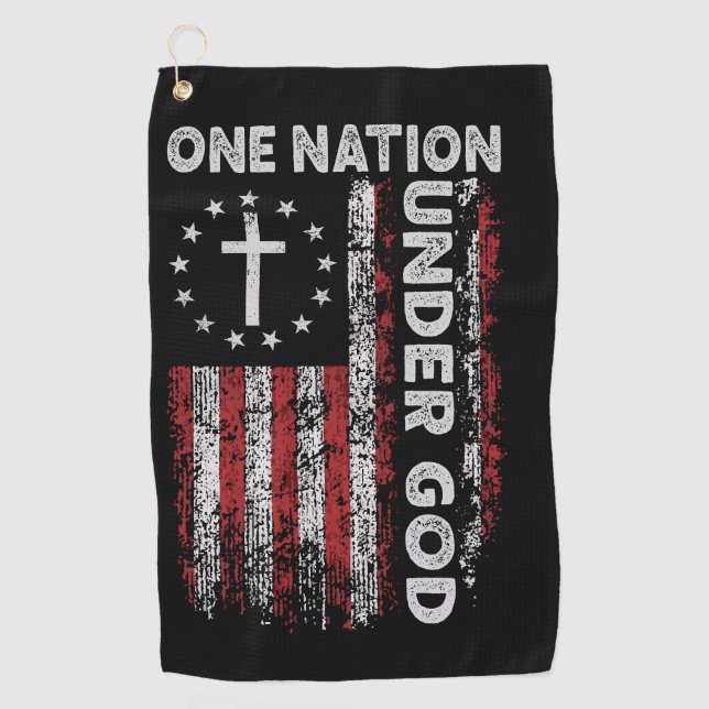 Serviette De Golf Balancez avec honneur : Drapeau américain  (Devant)