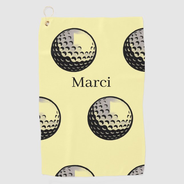 Serviette De Golf Balle de Golf Personnalisée (Devant)