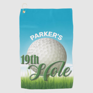 Serviette De Golf Balle de golf personnalisée NOM Golfeur Pro 19ème 