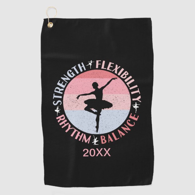 Serviette De Golf Ballerina Ballet Dancer - Valeurs Mindset (Devant)