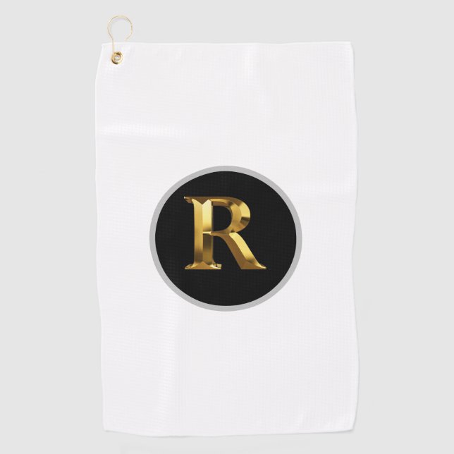 Serviette De Golf Balles de Golf Personnalisées avec Monogramme (Devant)