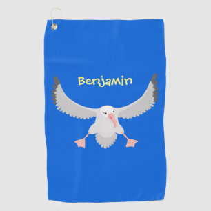 Serviette De Golf Bande dessinée de l'oiseau mûre albatros
